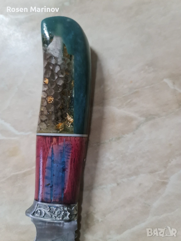 Изработен от високо качествена руска стомана 65×13 закален на 56/58 HRC  гравиран в нашата  работилн, снимка 1