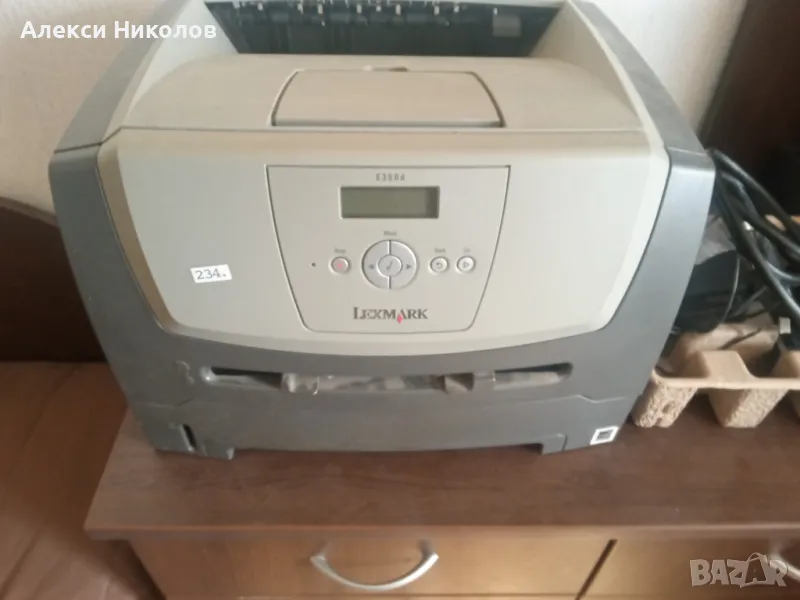 Принтер Lexmark E350D черно-бял лазерен, двустранен печат, снимка 1