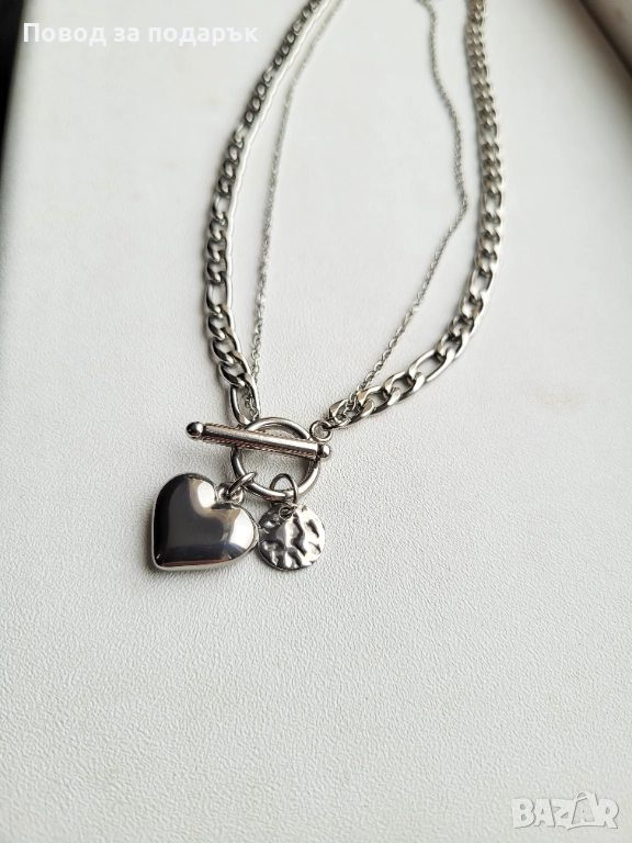 Модерно колие с T-bar закопчаване , снимка 1