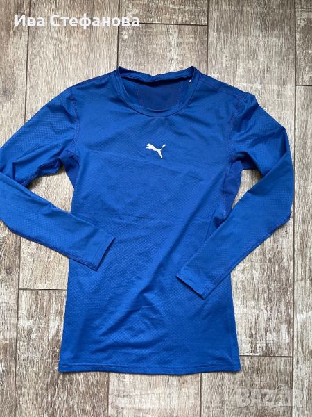 Нова оригинална спортна синя еластична блуза Puma Пума , снимка 1