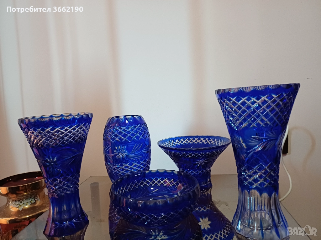 Сет кристални предмети Бохемия, снимка 1