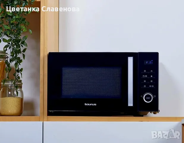 Микровълнова фурна TAURUS STYLE23 BLACK 900W 23L, снимка 1 - Микровълнови - 48012344