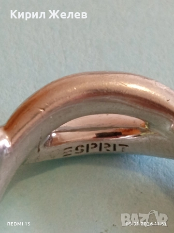 Дизайнерски сребърен пръстен ESPRIT тип възел Арт марково бижу 52696, снимка 4 - Пръстени - 52961941