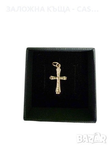 ​Златно кръстче висулка 14 карата (проба 585) – 0.74 гр., снимка 2 - Колиета, медальони, синджири - 53994322