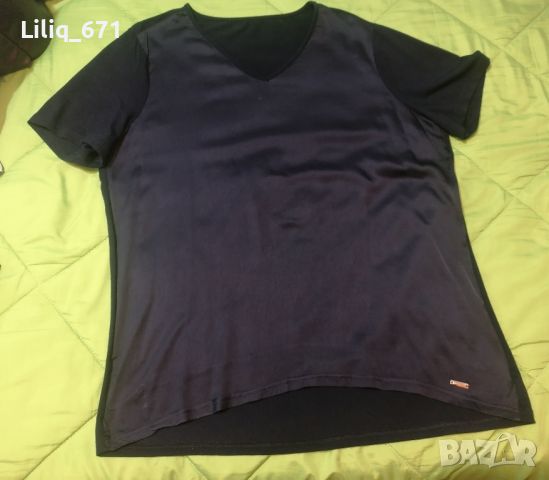 Тъмно синя блуза , снимка 2 - Тениски - 45864919