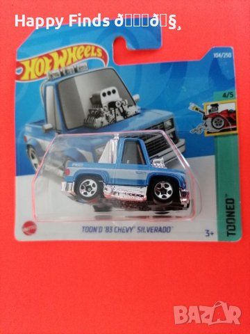 💕🧸Hot Wheels Toon`d `83 Chevy Silverado Tooned, снимка 1 - Колекции - 46574536