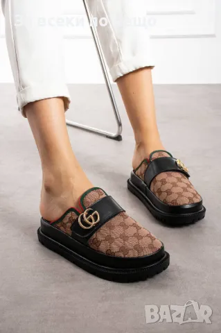 Gucci Дамски Затворени Чехли Гучи Код E259, снимка 3 - Чехли - 50412903