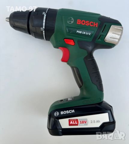 BOSCH PSB 18Li-2 - Ударен винтоверт 18V 2.5Ah, снимка 2 - Винтоверти - 46368301