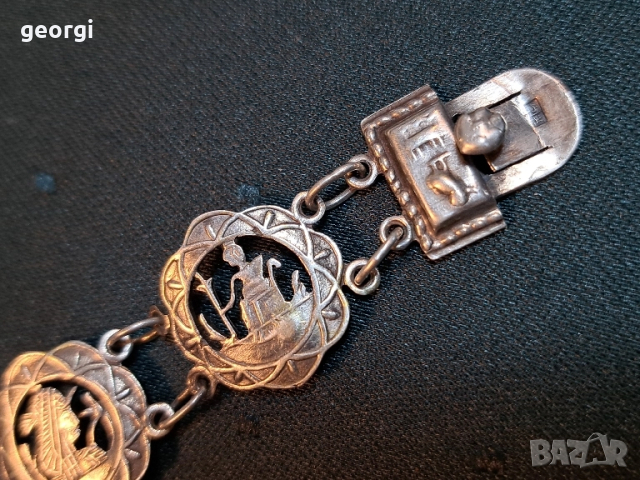 египетска сребърна гривна уникат , снимка 2 - Гривни - 52047751