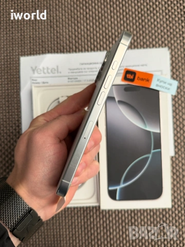 НОВ❗️ 36 МЕС. Гаранция❗️ 100%🔋❗️iPhone 16 Pro Лизинг от 30€/мес ❗️White  Titanium❗️128GB , снимка 6 - Apple iPhone - 54291738