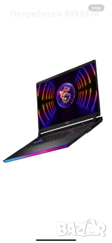 MSI Raider GE68 HX 13VF-015NL (геймърски лаптоп) 16 инча QHD+ 16:10 240Hz 100% DCI-P3 / i7-13700HX , снимка 3 - Лаптопи за игри - 47490362