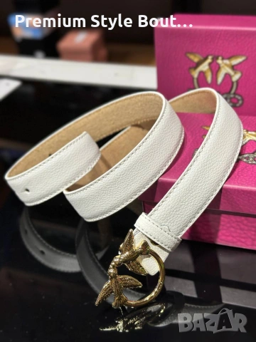 кожени колани от естествена кожа в кутия pinko, снимка 2 - Колани - 53660503