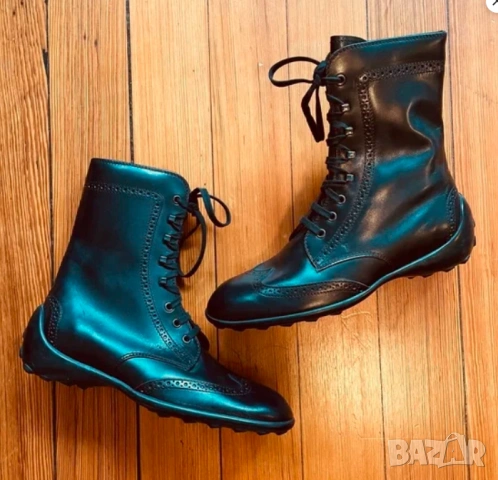 ботуши  Tod's Black Combat Driver номер 39