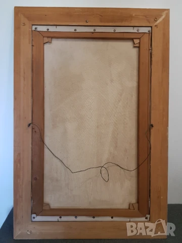 Стара картина на клоун, масло/платно,1965година ,подписана, снимка 10 - Картини - 50531663