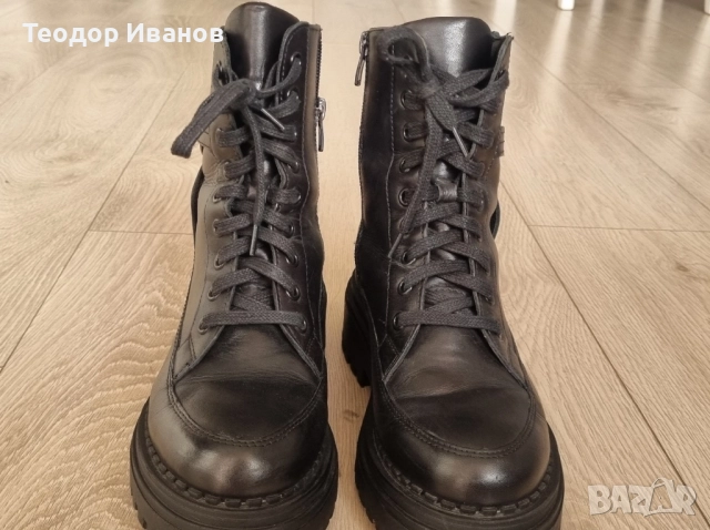 Дамски кубинки от естествена кожа, снимка 6 - Дамски боти - 52567637