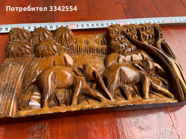ПАНО ДЪРВО ДЪРВОРЕЗБА ДЪЛБОК РЕЛЕФ, снимка 5 - Пана - 50418415