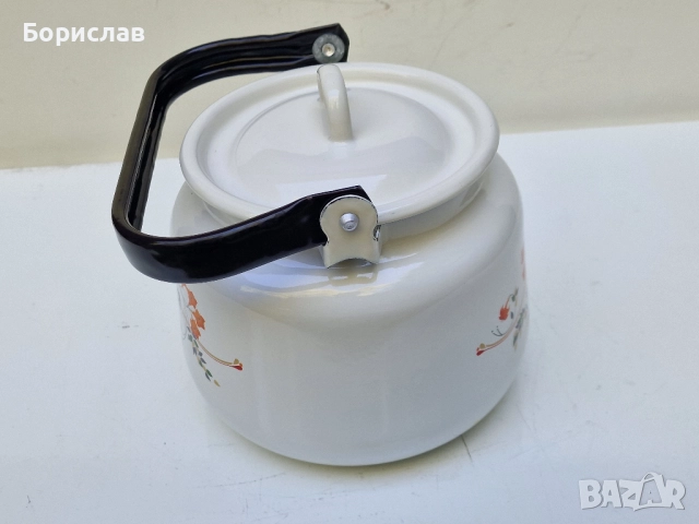Чайник - емайлиран 3 л., снимка 6 - Сервизи - 51514878