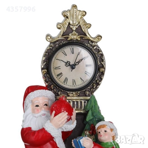 Коледен декоративен часовник с дете, Дядо Коледа и влакче, снимка 3 - Декорация за дома - 52490558