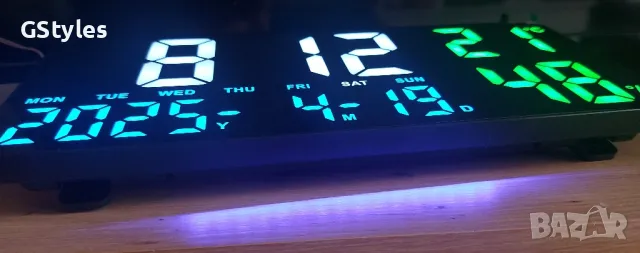 голям лед дигитален часовник 35см/15см, снимка 5 - Друга електроника - 49957219