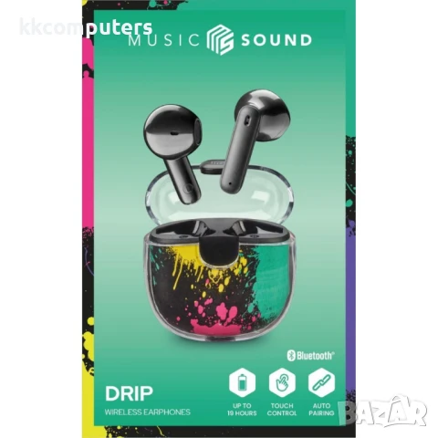 TWS Music Sound Drip Spray Paint Bluetooth слушалки, снимка 3 - Слушалки и портативни колонки - 50572310