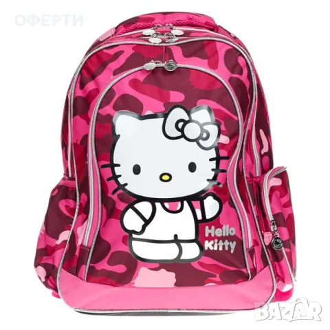 Розов дизайн Hello Kitty с блясък Раница за начално училище  арт  226752, снимка 1 - Раници - 46911362