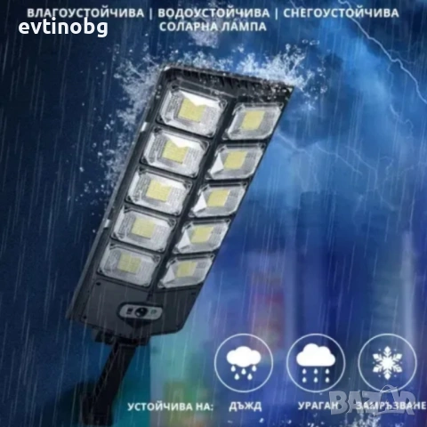 Мощна Соларна Улична Лампа BK-260-10 DRAGON 3000W – С датчик за движение, Конзола и Дистанционно, снимка 6 - Соларни лампи - 53882378