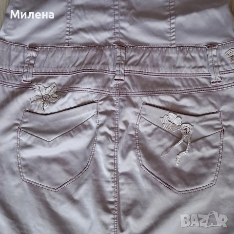 Сатенена лилава рокля M - Dishe jeans, снимка 8 - Рокли - 50202114