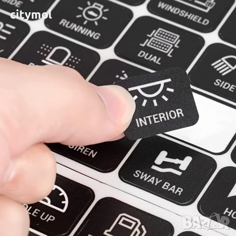 120 стикери за превключватели за  панел за табло на кола, , снимка 2 - Аксесоари и консумативи - 53514987