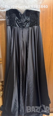 Дълга официална рокля сатен, снимка 3 - Рокли - 54045210