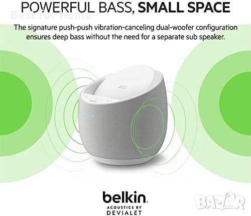 Belkin SOUNDFORM Elite Hi-Fi Smart Speaker + Безжично зарядно устройство с Alexa , снимка 12 - Тонколони - 46709320