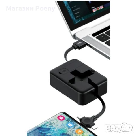 Троен USB преходник за телефон, снимка 2 - Други - 46190399