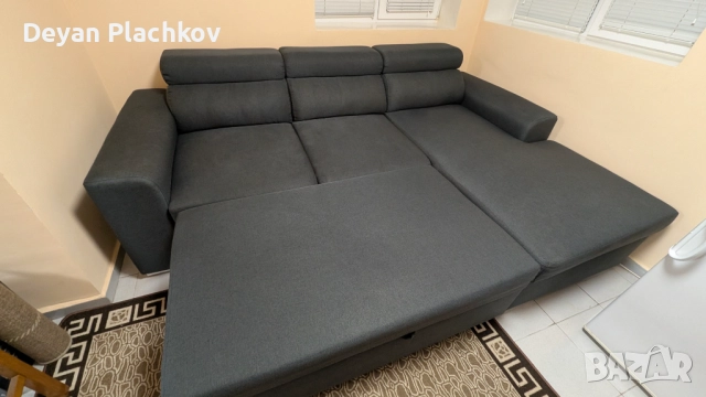 Ъглов Диван, Холов Диван, Механизъм за разтягане и механизъм с ракла, снимка 3 - Дивани и мека мебел - 52427591
