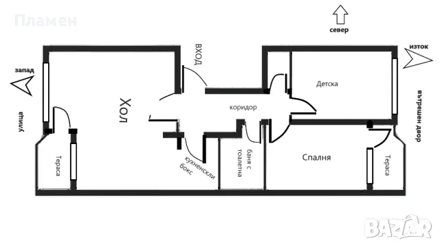 Продавам 3-стаен апартамент , снимка 17 - Aпартаменти - 45714451