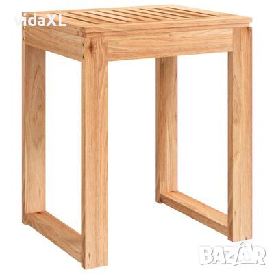 vidaXL Табуретка за баня, 40x30x46 см, орехово дърво масив(SKU:350344, снимка 1 - Маси - 46022324