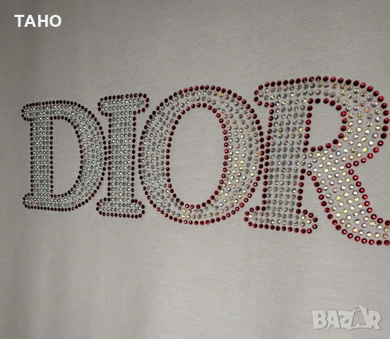 Дамска памучна тениска 'DIOR', снимка 2 - Тениски - 53612079