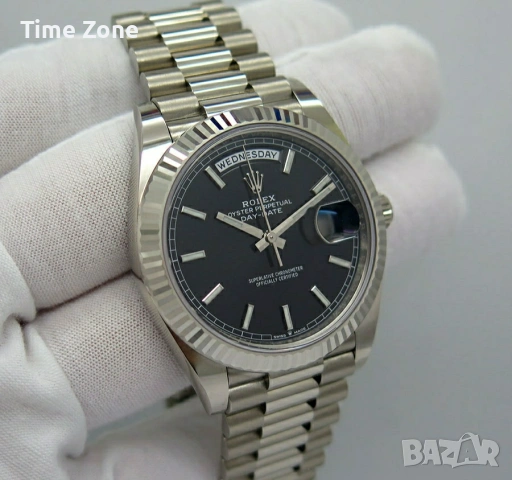 Rolex Day-Date 40mm President White Gold Black Dial Automatic Мъжки/ Унисекс Различни Варианти, снимка 11 - Мъжки - 54047749