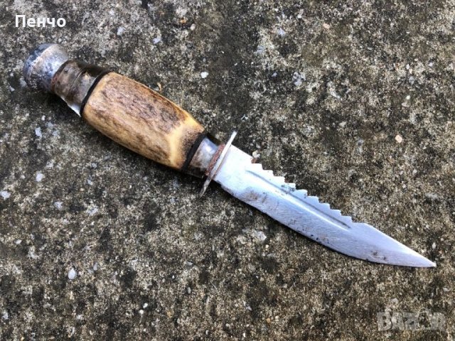 стар ловен нож, снимка 2 - Ножове - 45591955