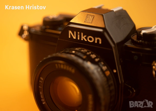 Nikon EM + Nikon Series E 50mm f/1.8, снимка 8 - Фотоапарати - 53815025