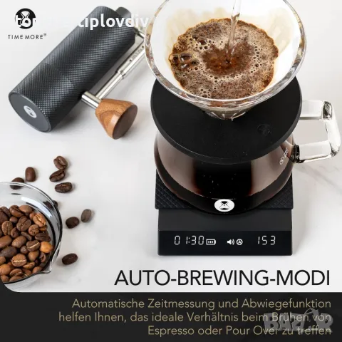 Везна за кафе TIMEMORE Coffee Scales with Timer,Ново, снимка 5 - Кафемашини - 46836923