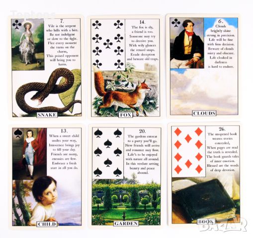 Ленорман: Golden Lenormand & Blue Bird Lenormand & Skrying Ink Lenormand , снимка 13 - Карти за игра - 45415285