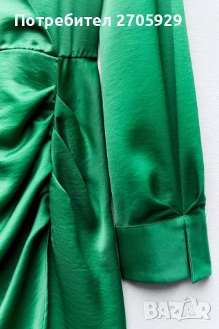 Нова Zara сатенена рокля, размер S/М, снимка 5 - Рокли - 51434745