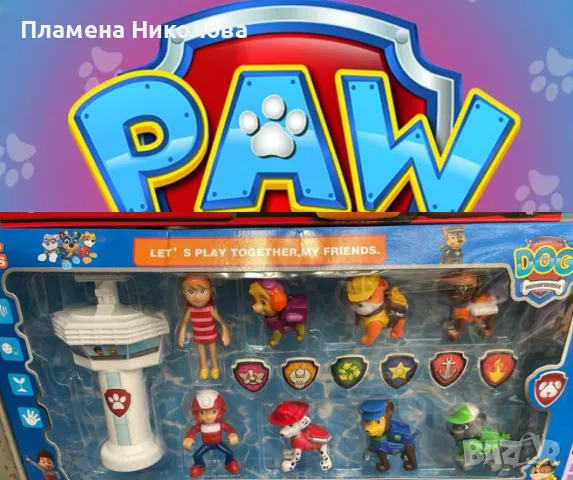 Комплект фигурки "Пес Патрул" с кула – Героите на Paw Patrol са тук, снимка 1 - Кукли - 47938597