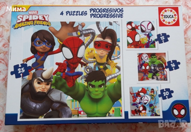 Детски пъзели - спайдермен, пес патрул, мики маус, батман, томас, лъв