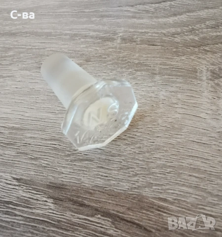 Стъклено лабораторно шише с шлифована тапа , снимка 7 - Антикварни и старинни предмети - 54188549