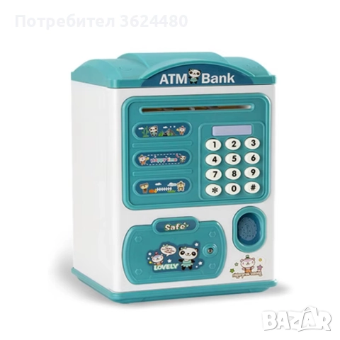 детска касичка сейф с пръстов отпечатък 4357, снимка 7 - Други - 52564768