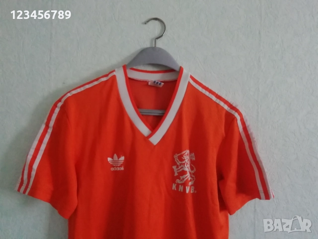 Холандия 1985 1986 1987 Adidas Vintage оригинална тениска футболна фланелка Нидерландия Holland , снимка 4 - Тениски - 52711378