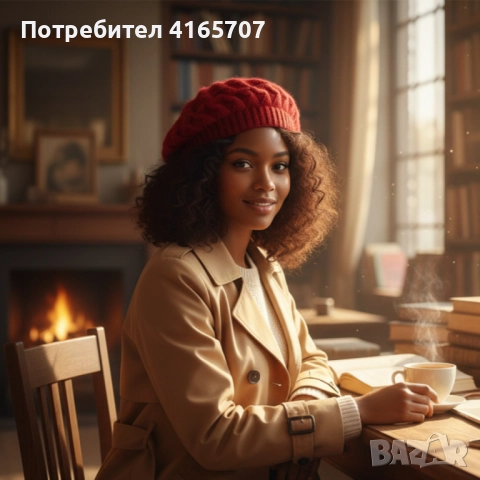 Модерен дамски барет за зимата – Удобство и френски стил, снимка 4 - Шапки - 52753030