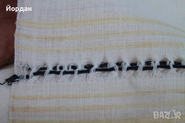 Ръчно тъкан плат  от фин лен, снимка 12 - Антикварни и старинни предмети - 50714814