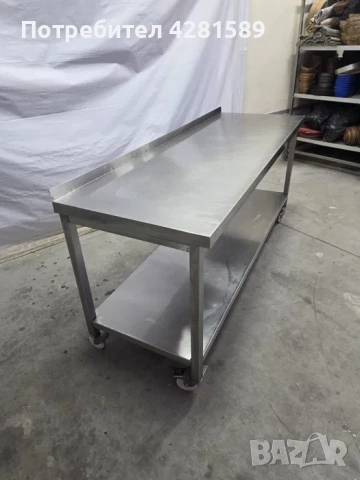 Немска работна маса от неръждаема стомана, снимка 9 - Други машини и части - 53656787