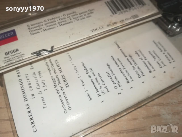 CARRERAS DOMINGO PAVAROTTI-ORIGINAL TAPE 0308251255, снимка 13 - Аудио касети - 51234607